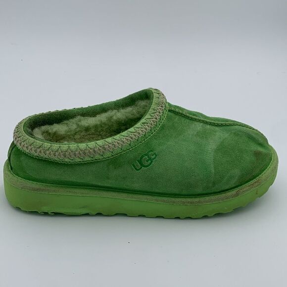UGG bright lime green slip on Tasman style shoes mens size 10 - Picture 4 of 9